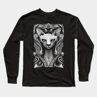 SPHINX CAT ORNAMENTAL DESIGN Long Sleeve T-Shirt